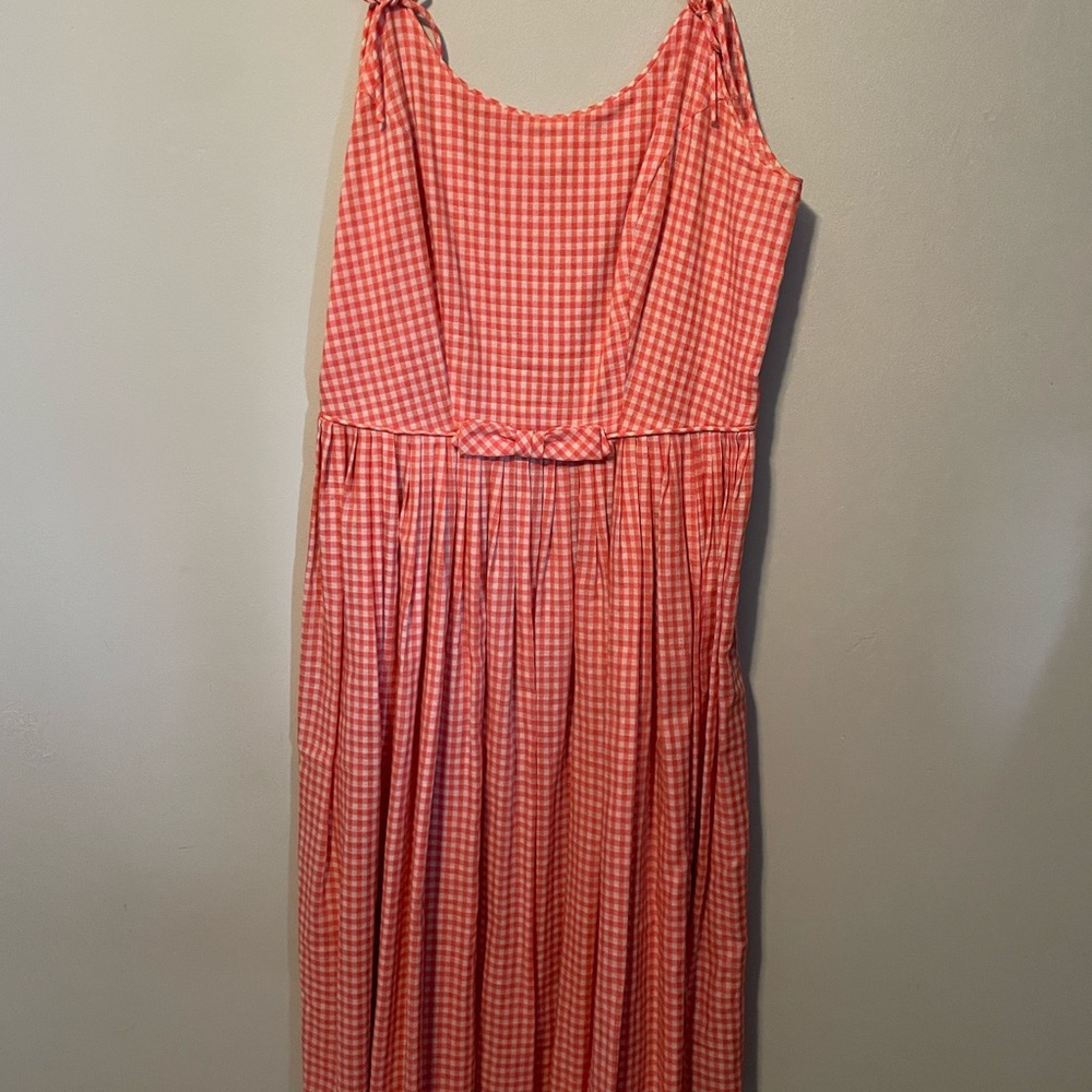 Pink Gingham, Vintage Swing Dress